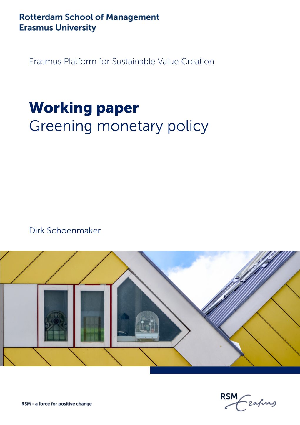 Working Paper Greening Monetary Policy