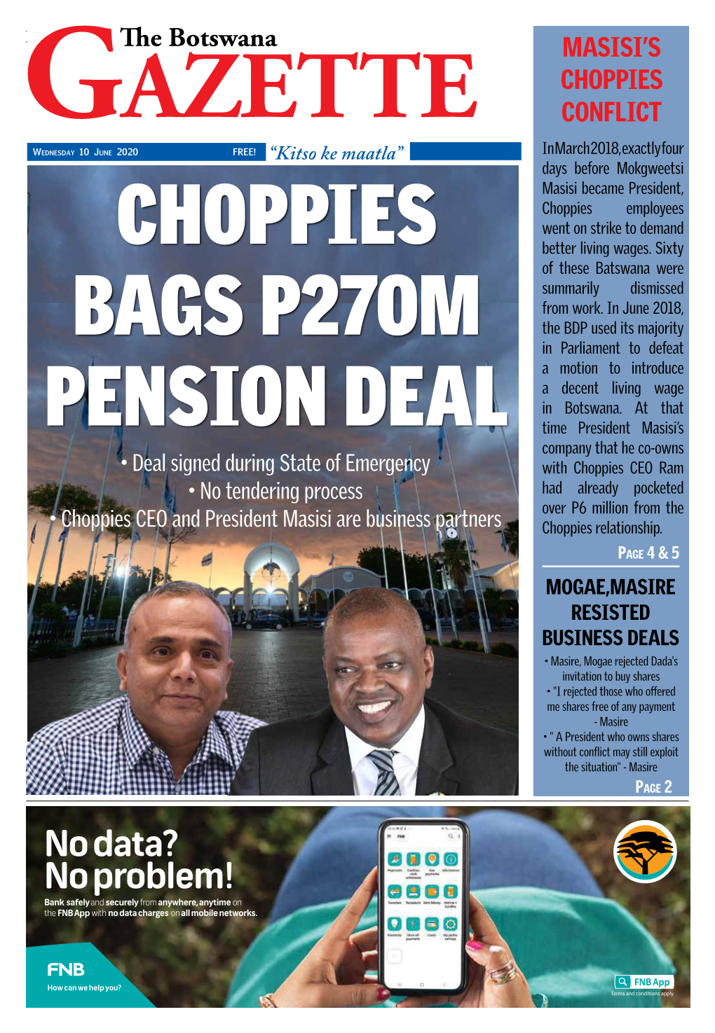 Masisi's Choppies Conflict