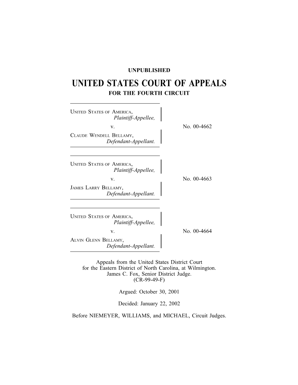 United States Court of Appeals for the Fourth Circuit