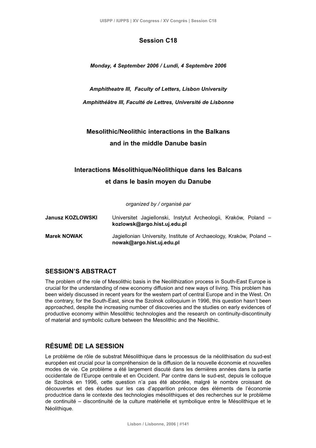 Mesolithic/Neolithic Interactions in the Balkans and in the Middle Danube Basin