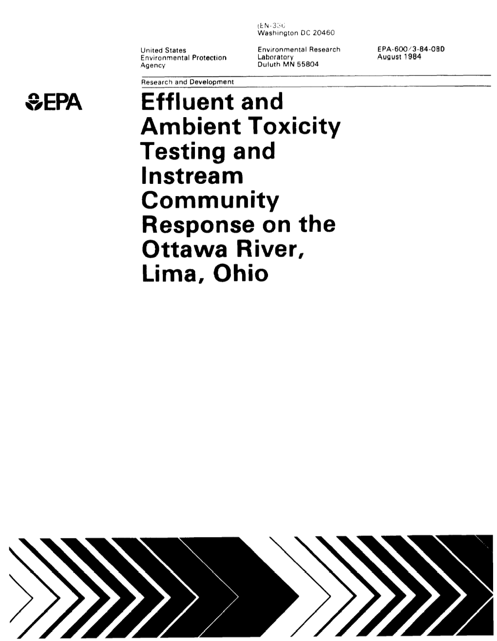 The Validity of Effluent and Ambient Toxicity Testing and Instream