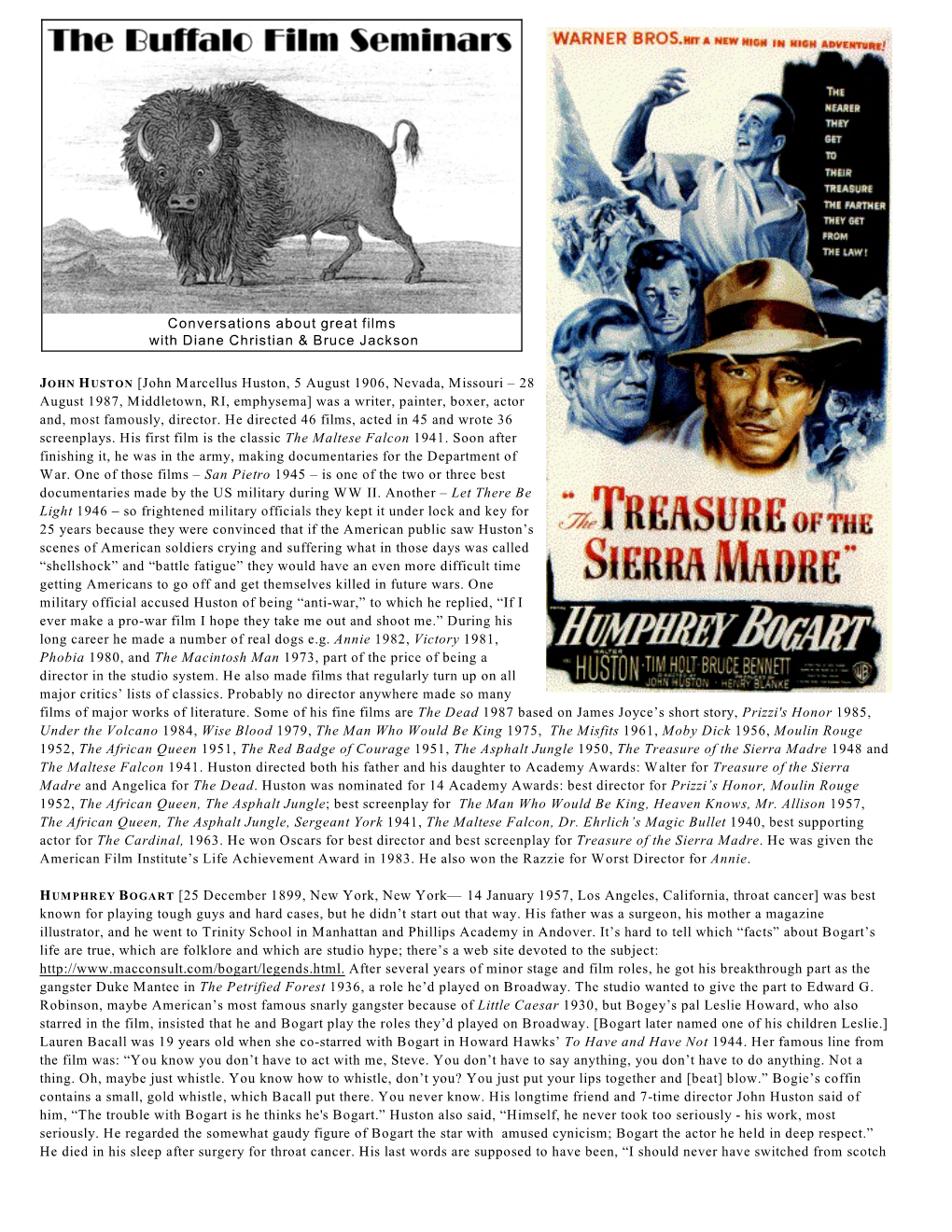 The Treasure of the Sierra Madre 1948 and the Maltese Falcon 1941