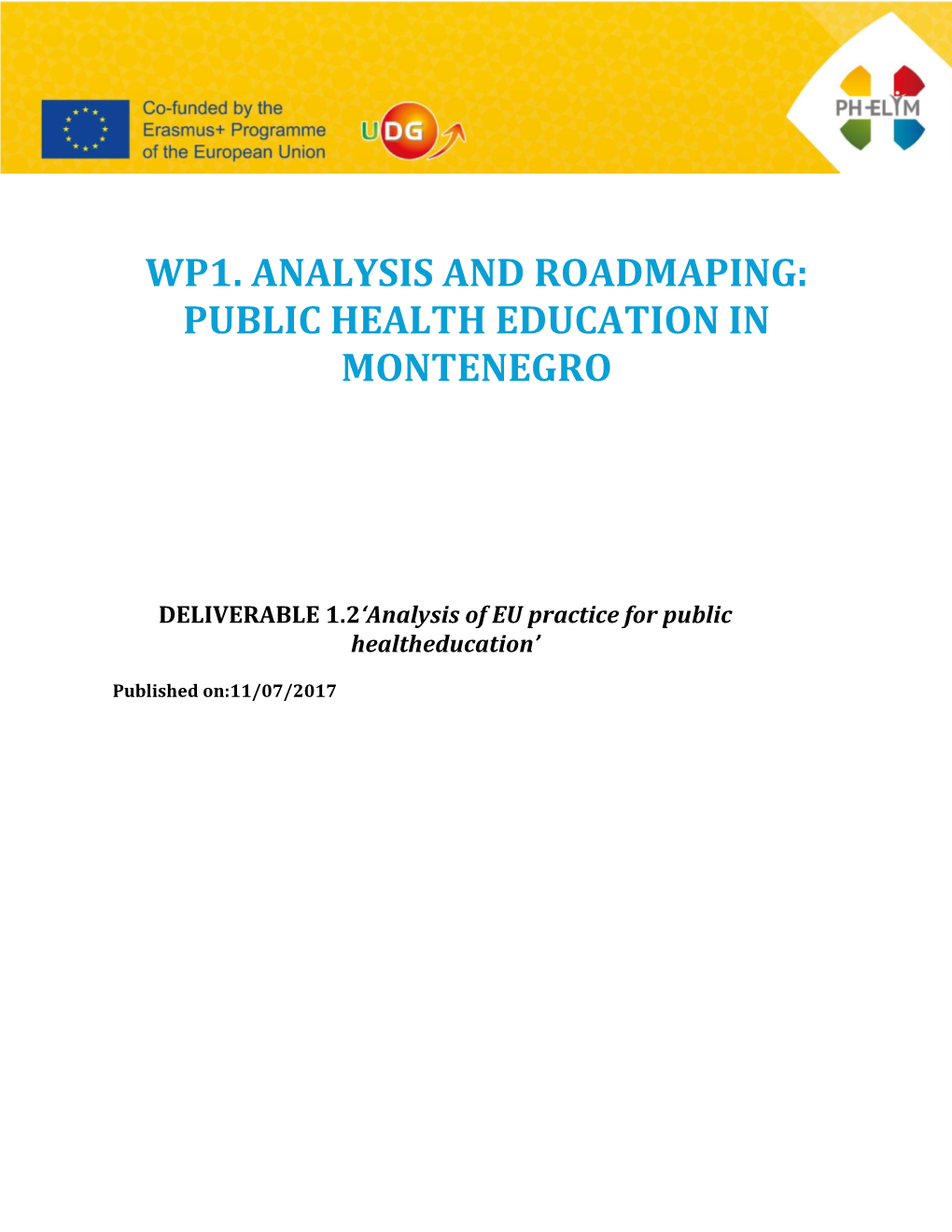 Public Health Education in Montenegro