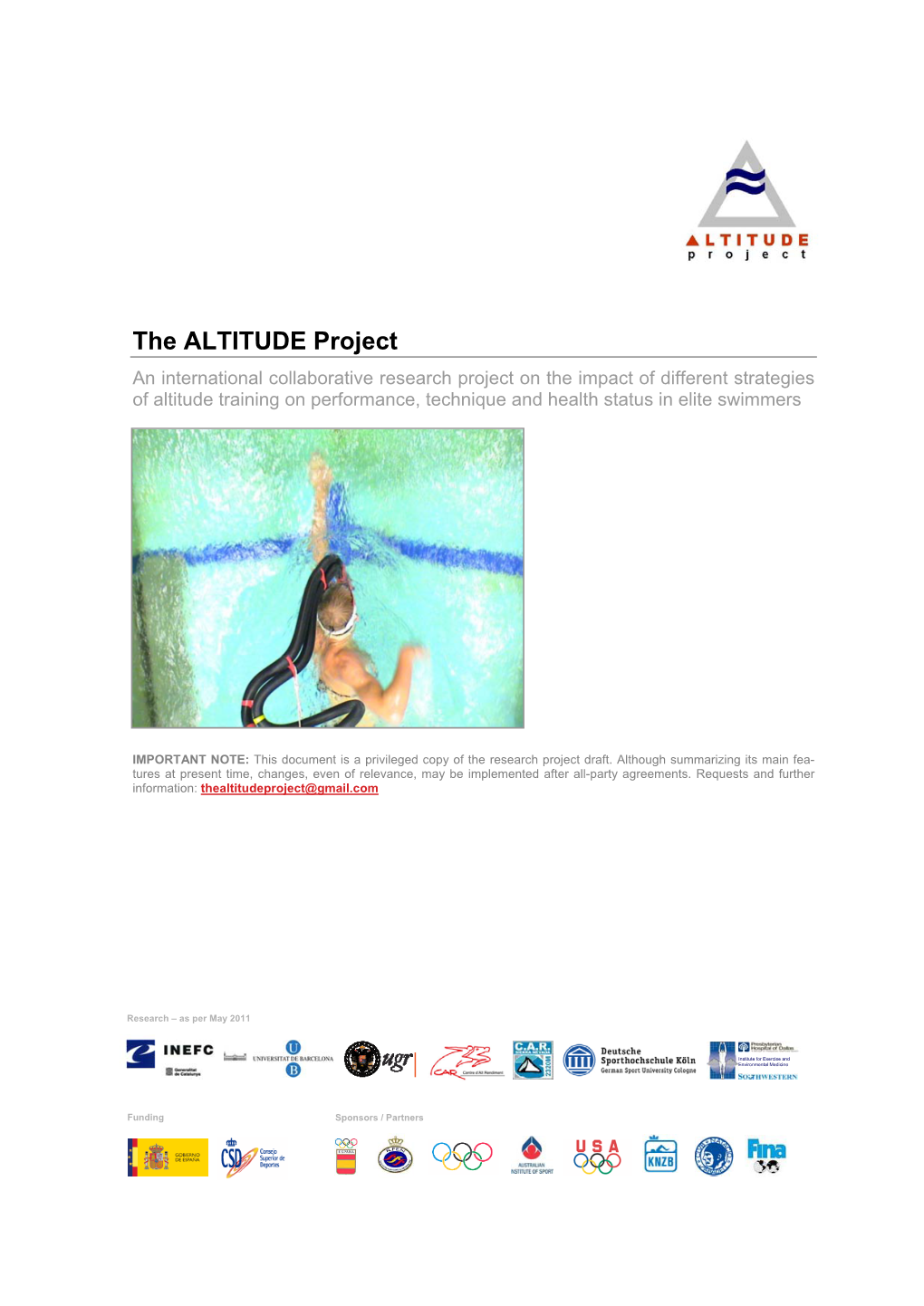 The ALTITUDE Project