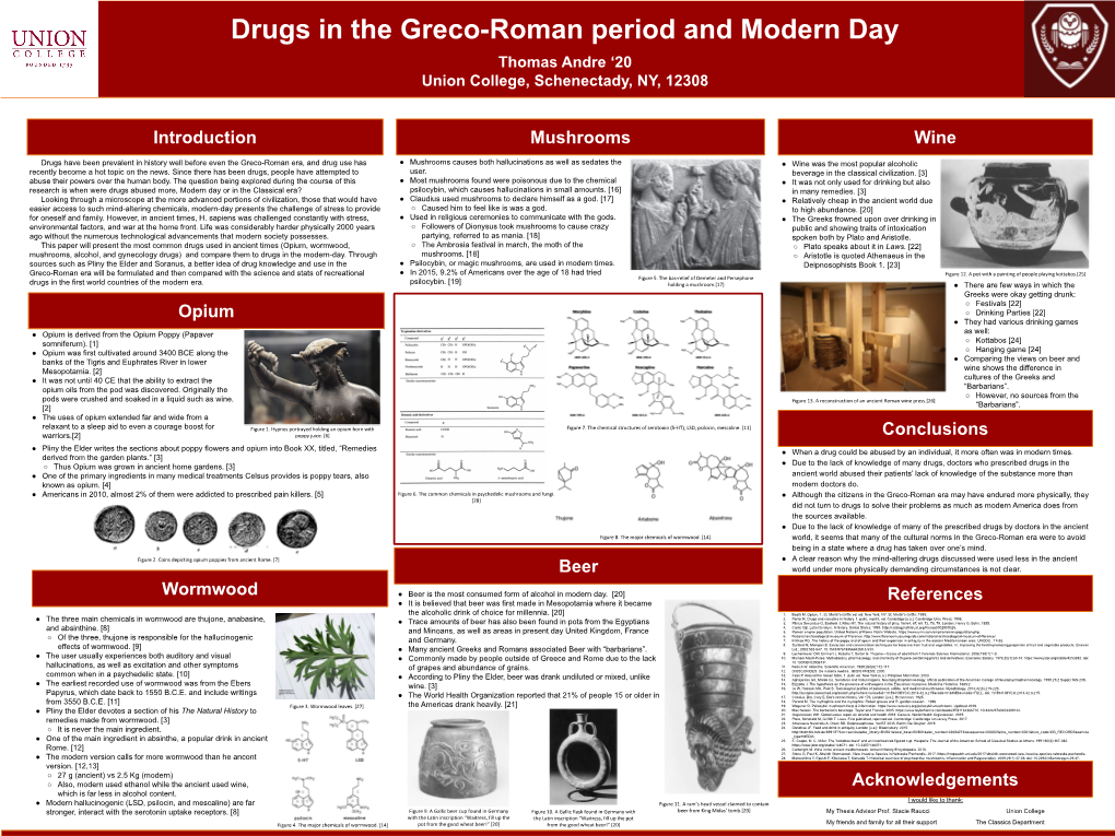 Drugs in the Greco-Roman Period and Modern Day