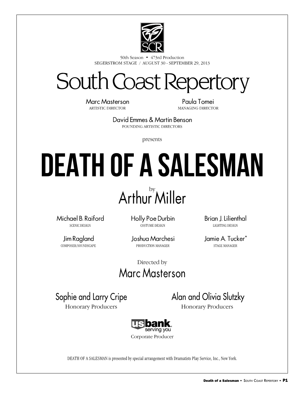 DEATH of a SALESMAN by Arthur Miller