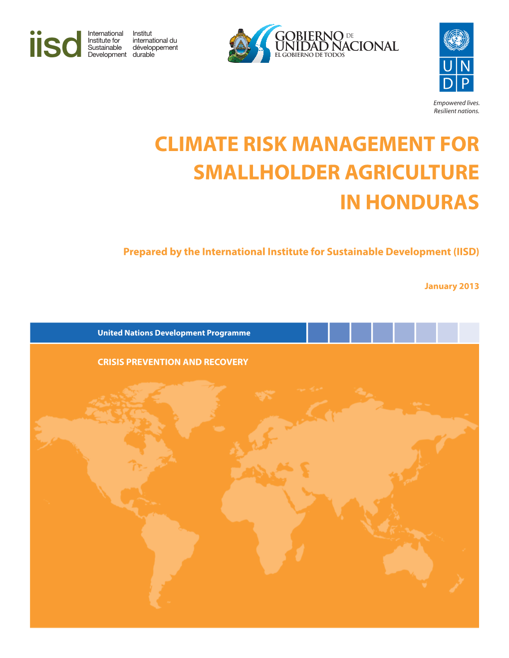 Climate Risk Management for Smallholder Agriculture in Honduras