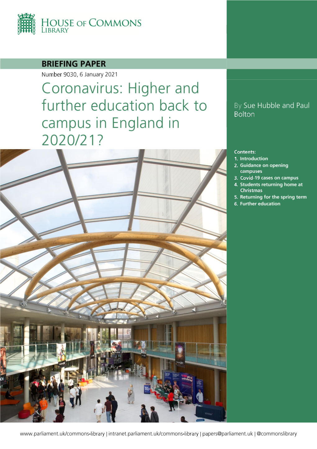 Coronavirus: Higher and Further Education Back to Campus in England in 2020/21?