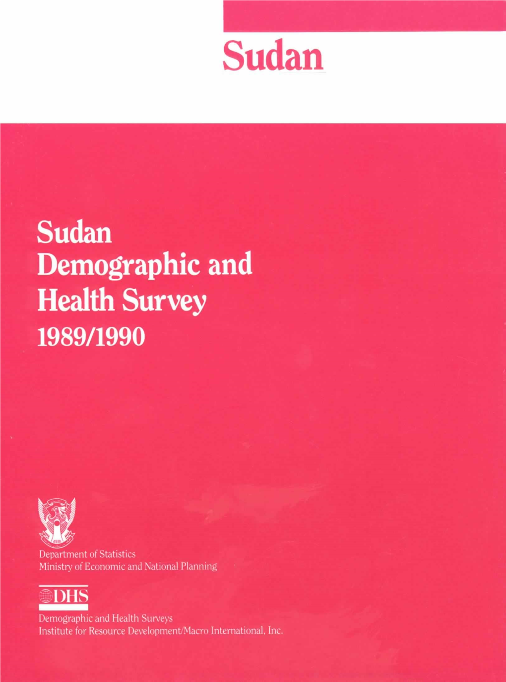 Sudan Demographic and Health Survey 1989/1990 [FR36]