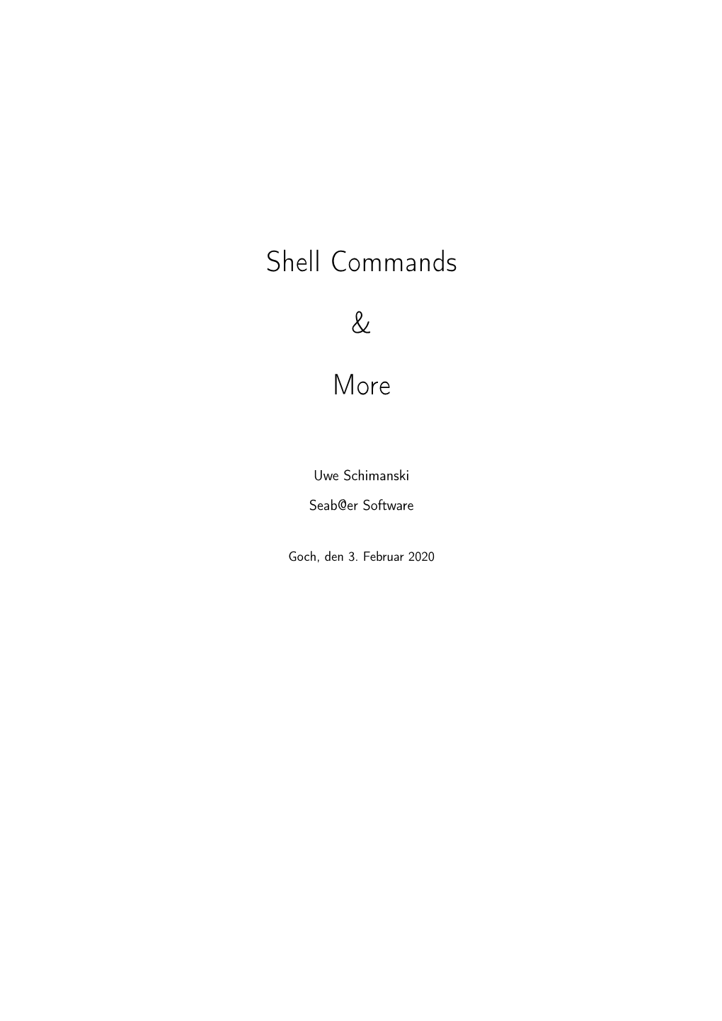 Shell Commands & More