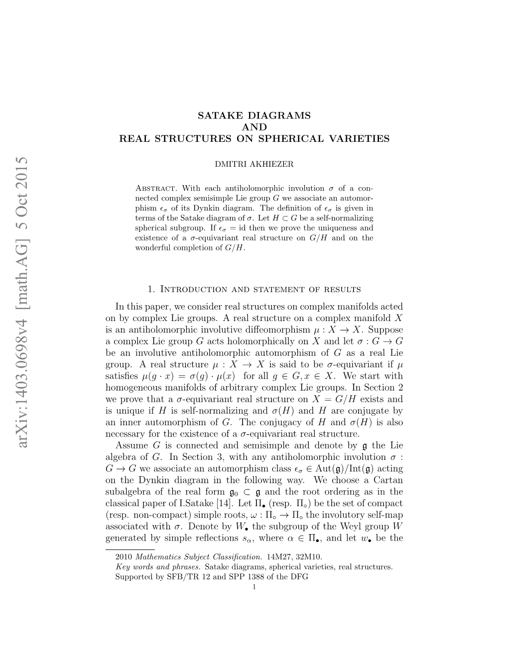 Satake Diagrams and Real Structures on Spherical Varieties