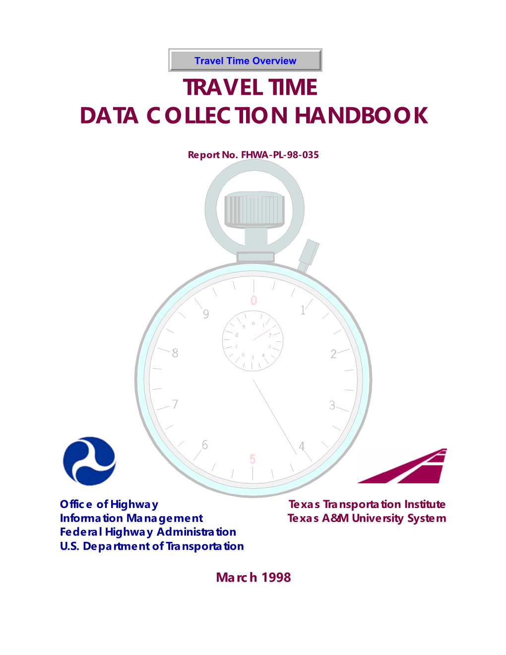 Travel Time Data Collection Handbook