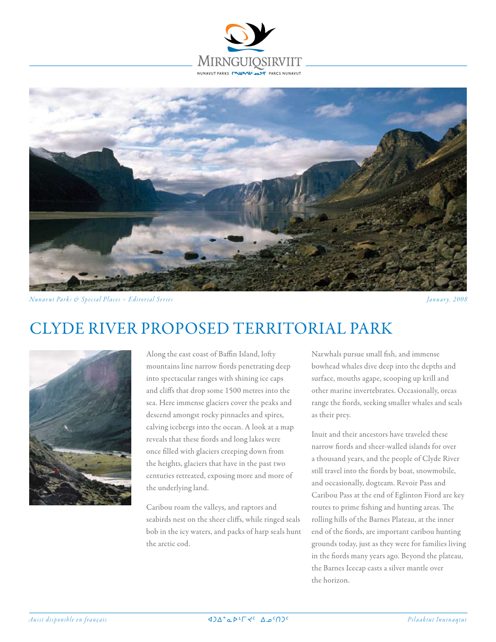 Clyde River Proposed Territorial Park