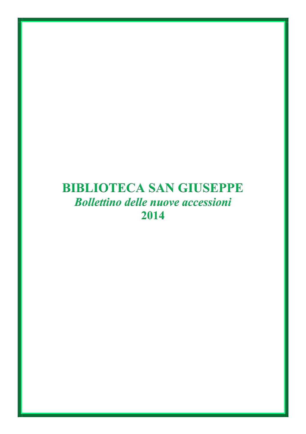 Bollettino 2014