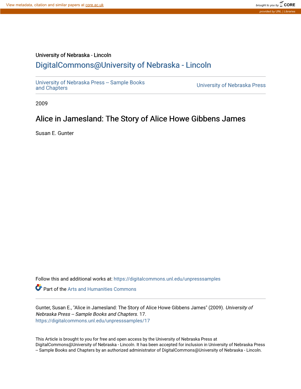 The Story of Alice Howe Gibbens James