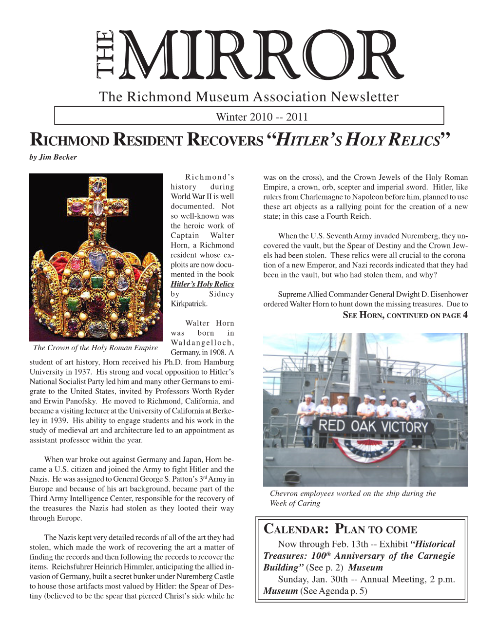 Winter 2010-2011 MIRROR Newsletter