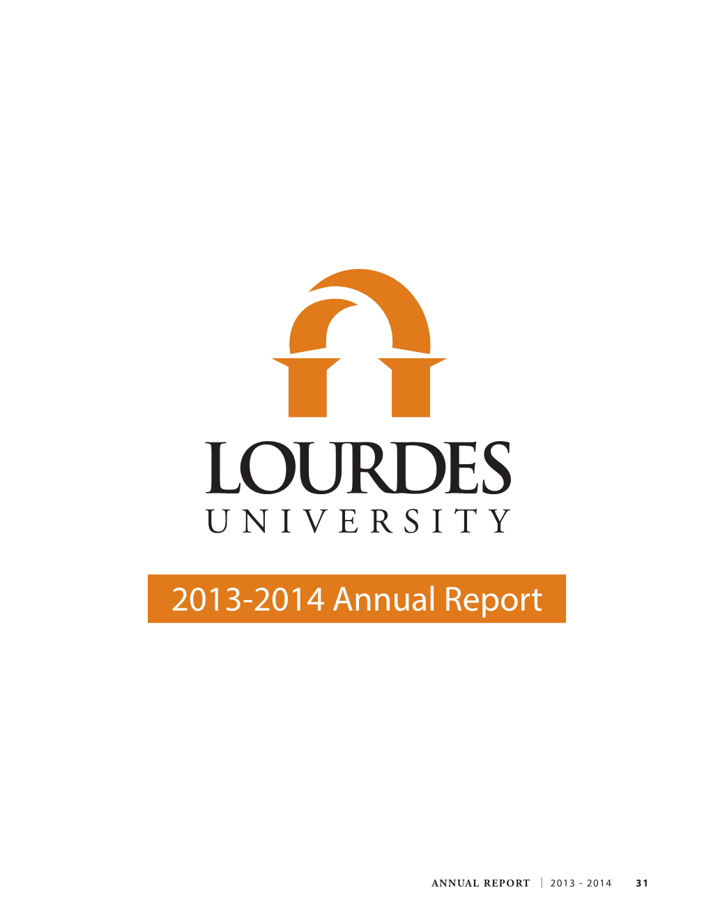 Lourdes University 2013-14 Annual Report