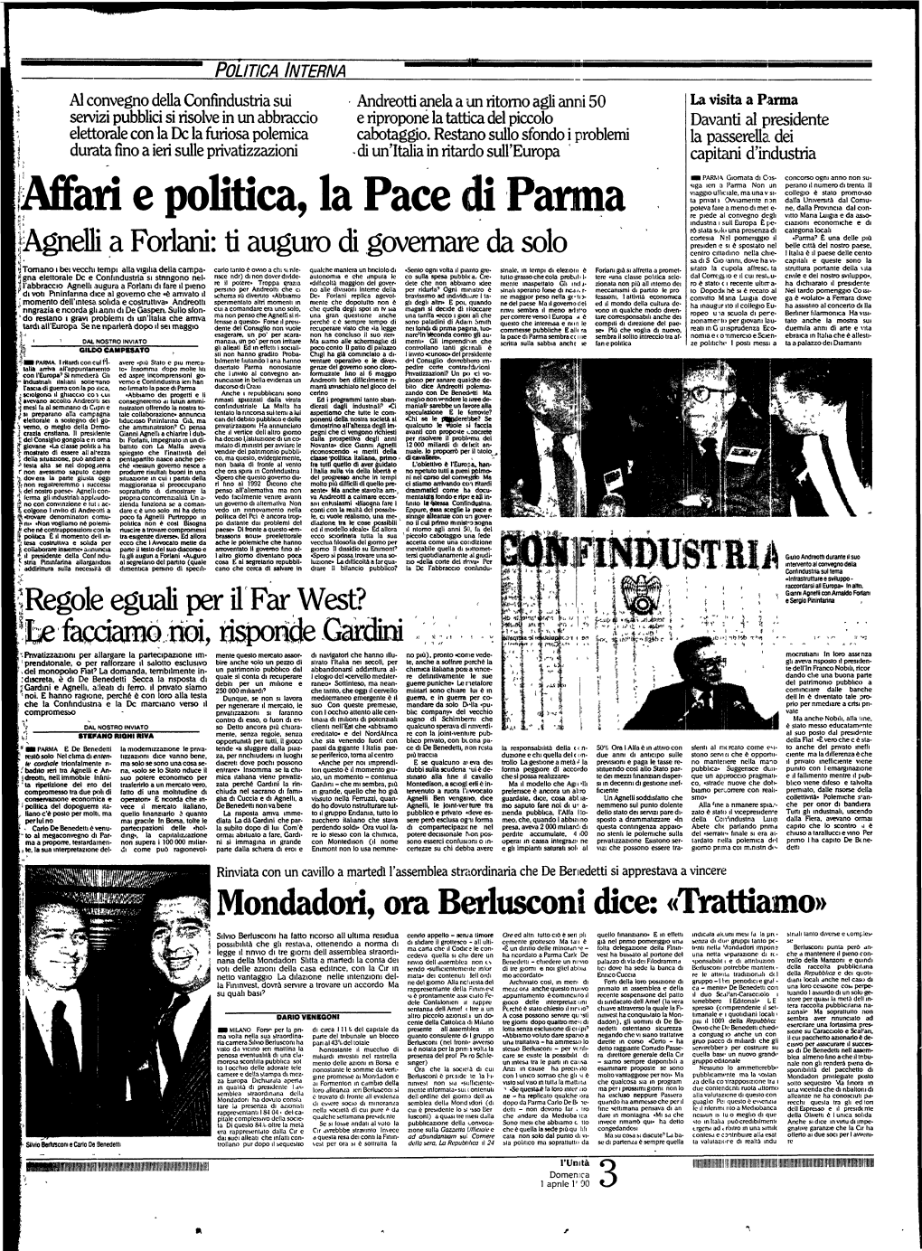 Affari E Polìtica, La Pace Di Parma
