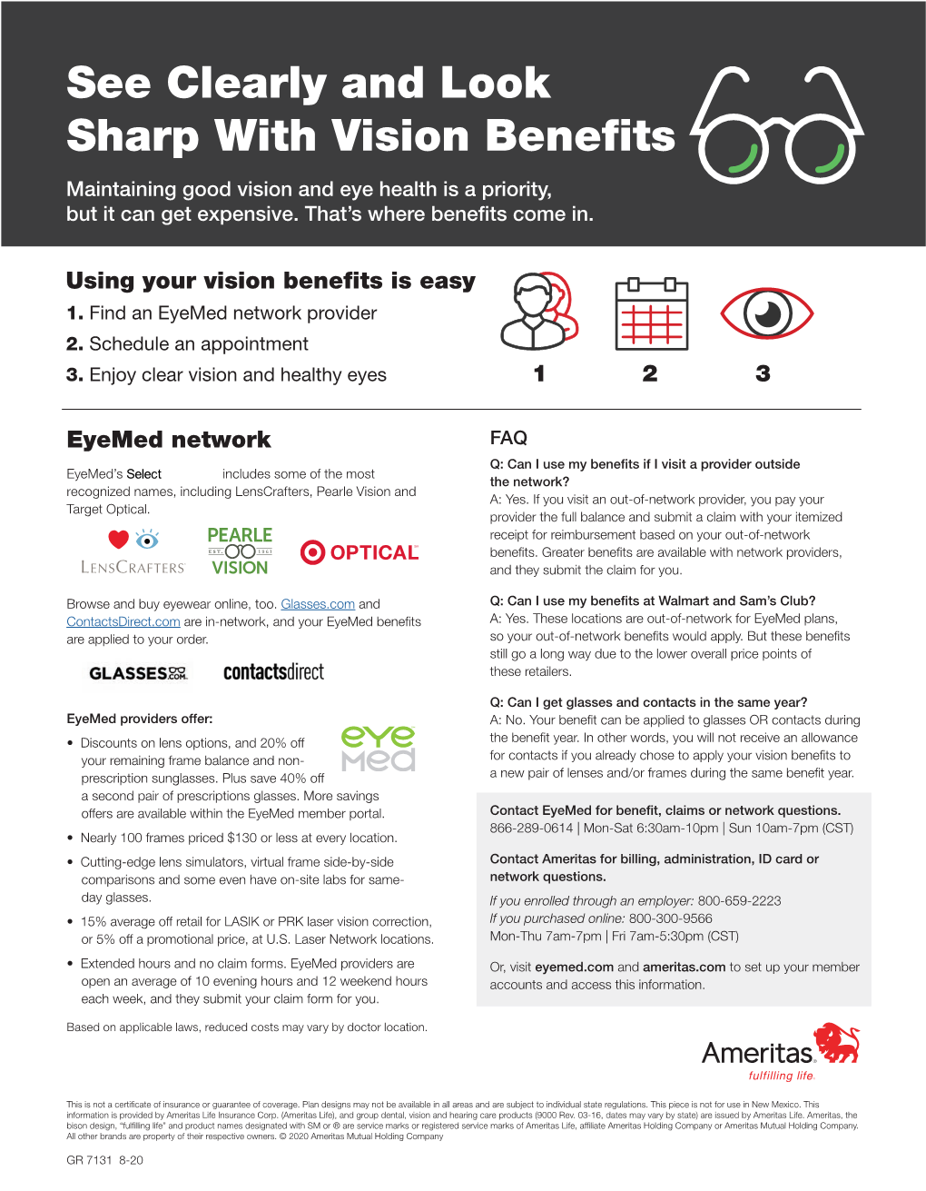 See Clearly and Look Sharp with Vision Benefits Maintaining Good Vision and Eye Health Is a Priority, but It Can Get Expensive