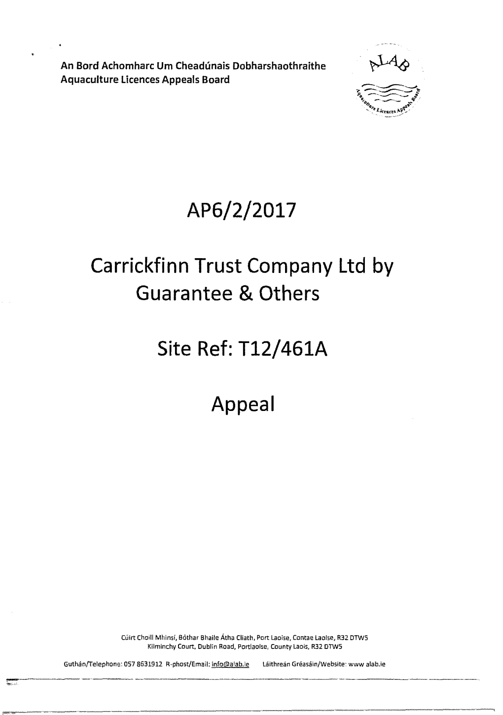 AP6/2/2017 Carrickfinn Trust Company Ltd by Guarantee