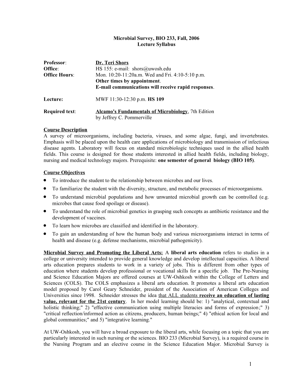 Virology Syllabus 26-315/515 Spring 1998