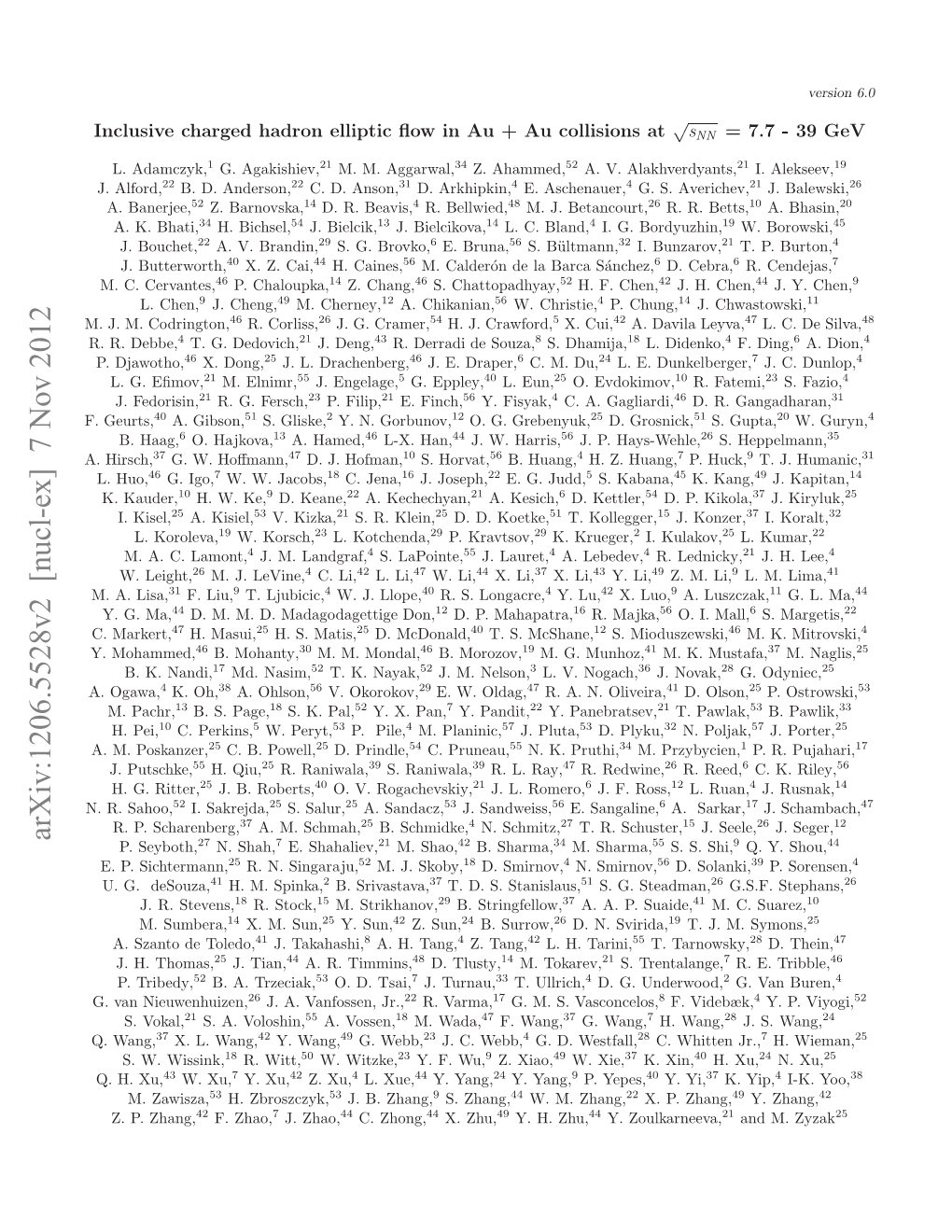 Arxiv:1206.5528V2 [Nucl-Ex] 7 Nov 2012 .J .Codrington, M