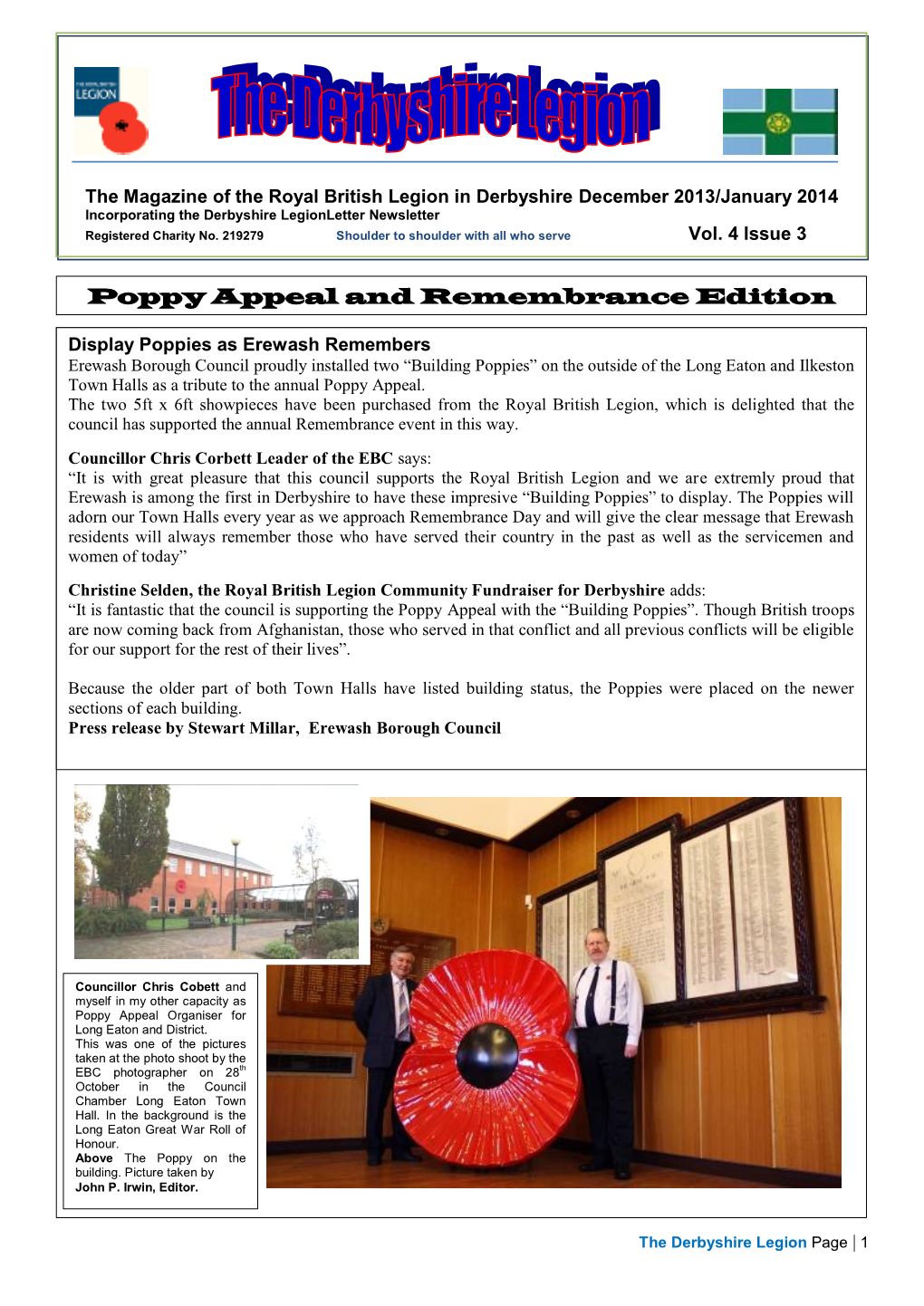 The Derbyshire Legionletter Newsletter Registered Charity No