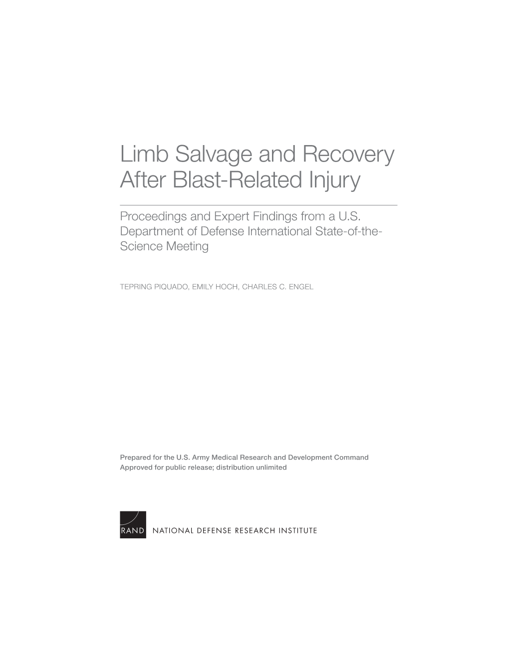 Limb Salvage and Recovery After Blast-Related Injury