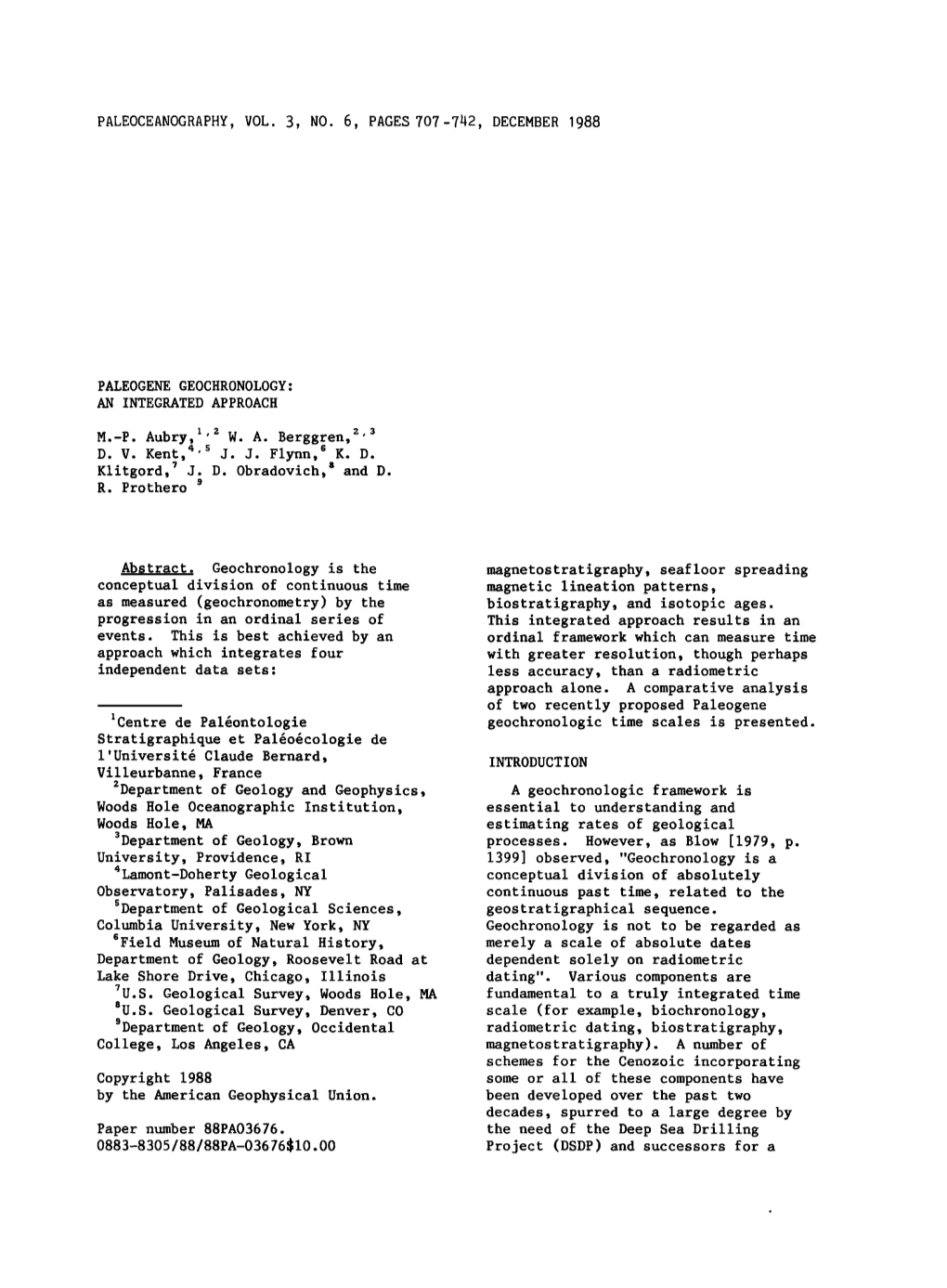 Paleogene Geochronology∷ an Integrated