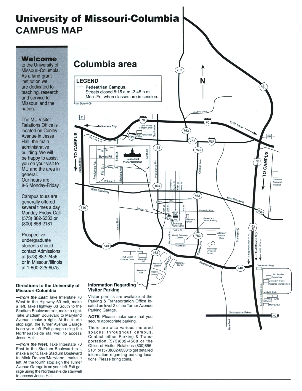 University of Missouri-Colu111bia CAMPUS MAP