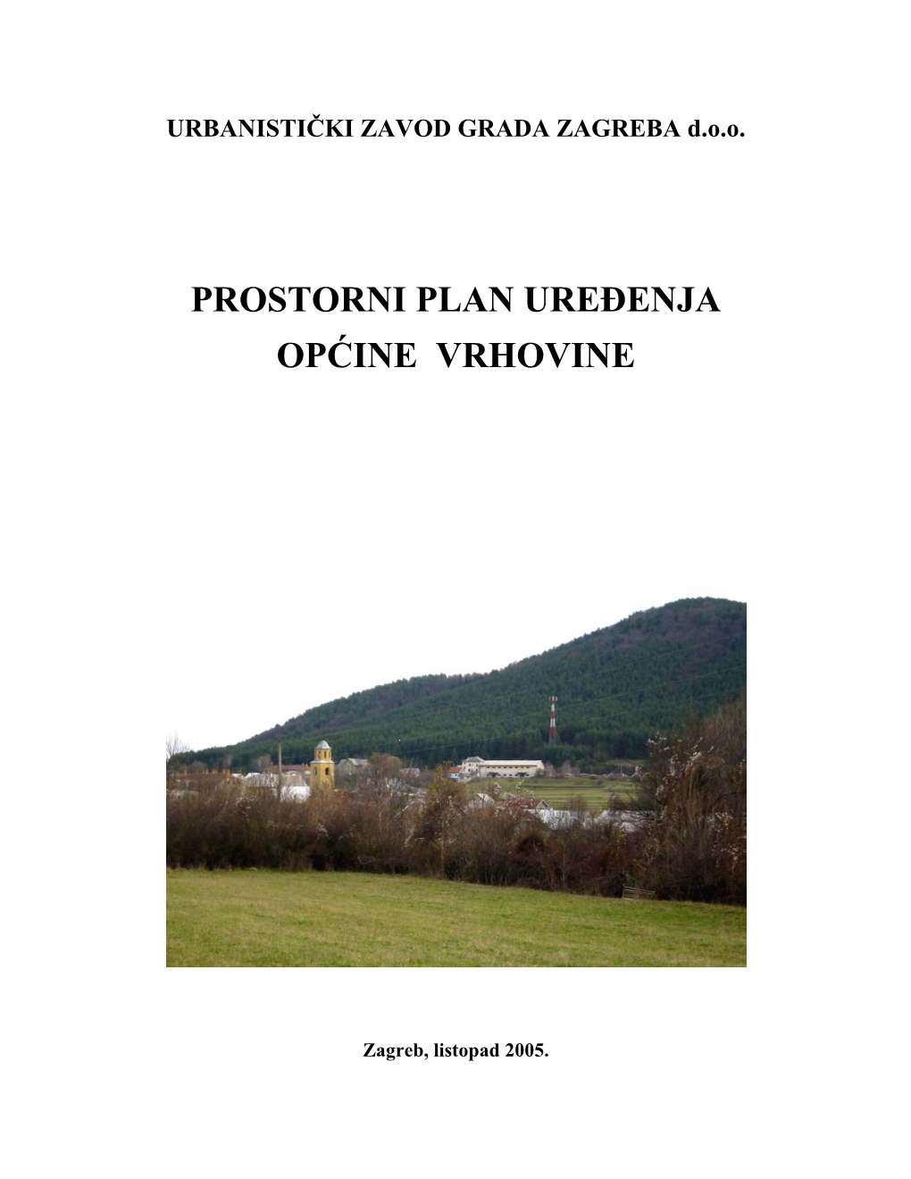 Prostorni Plan Uređenja Općine Vrhovine