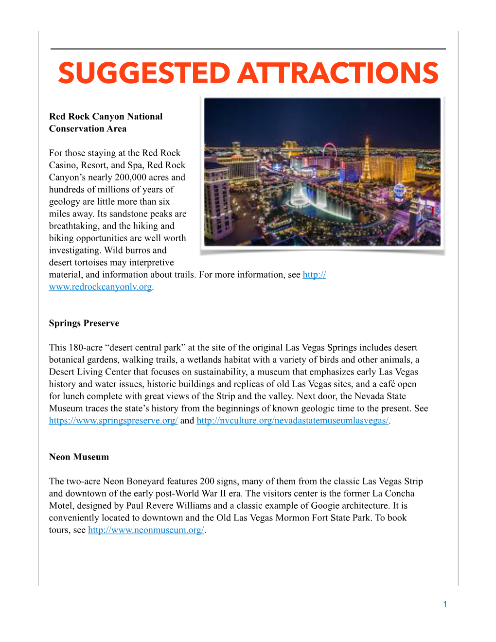 Suggested Attractions