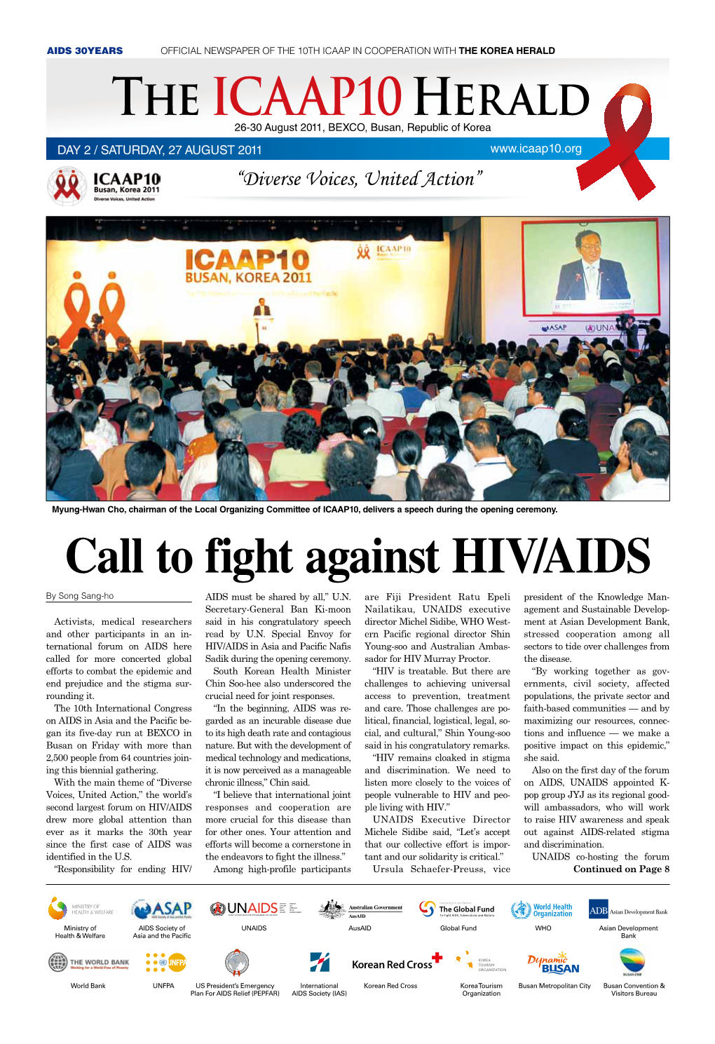 Call to Fight Against HIV/AIDS