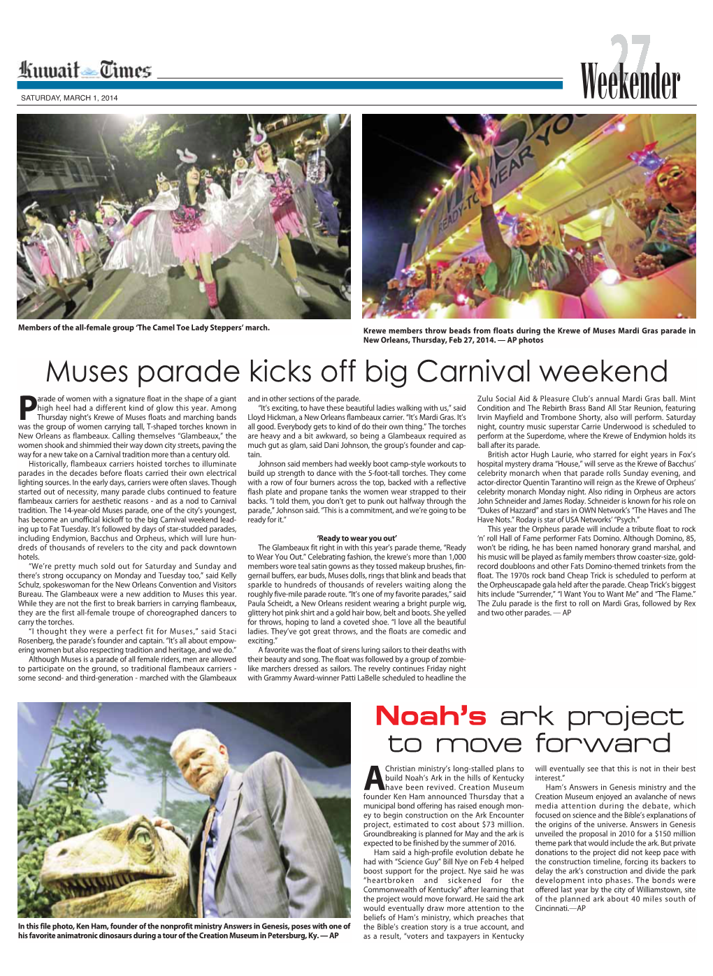 Muses Parade Kicks Off Big Carnival Weekend Arade of Women with a Signature Float in the Shape of a Giant and in Other Sections of the Parade