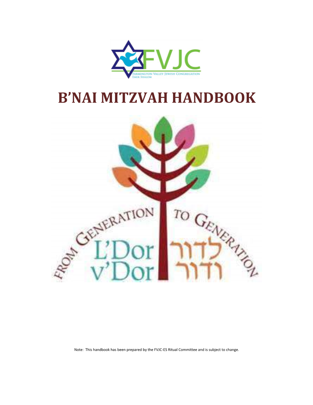 B'nai Mitzvah Handbook