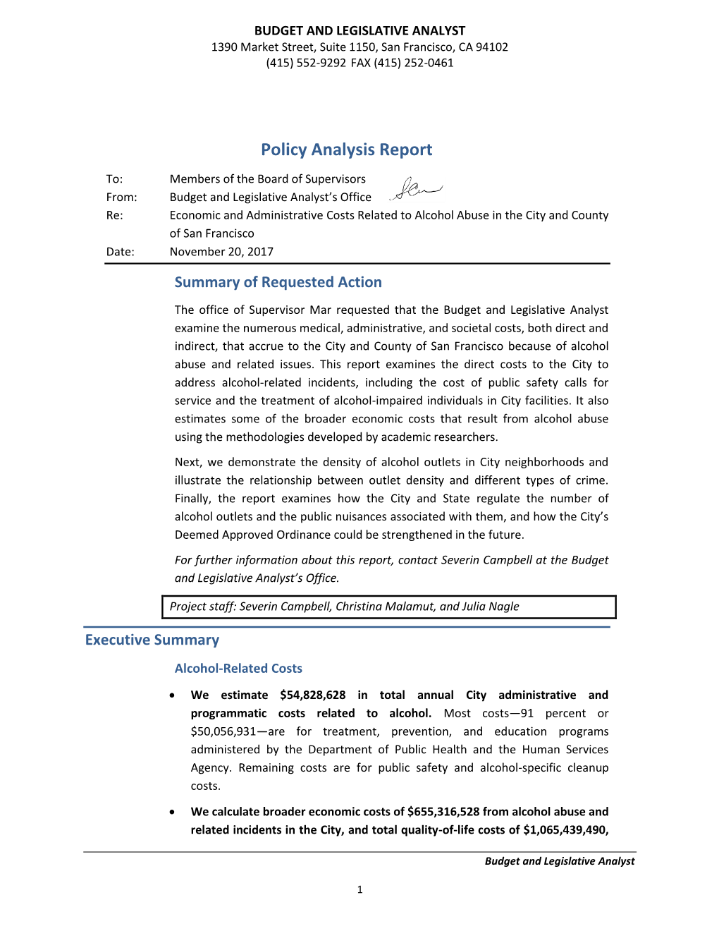 Policy Analysis Report