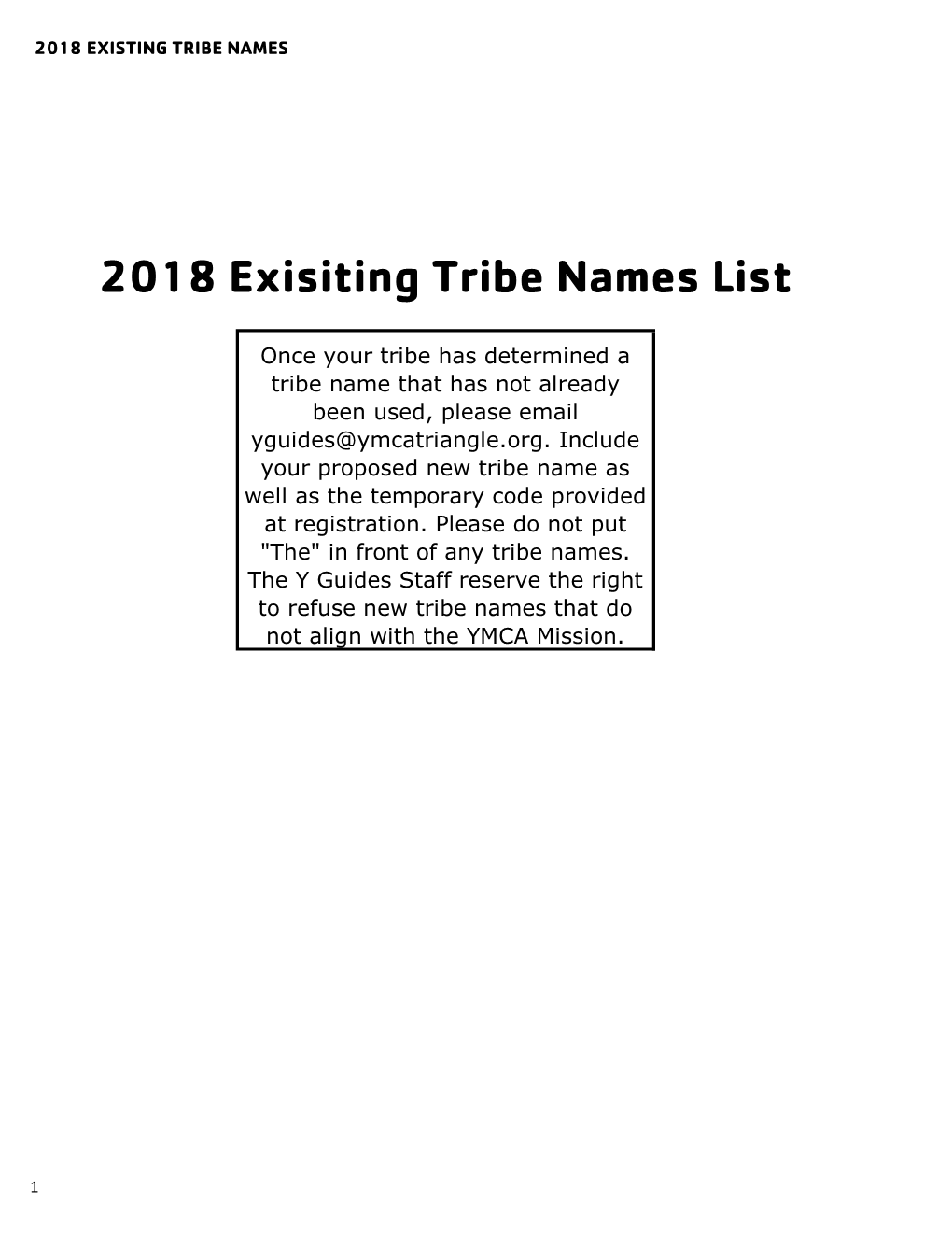 18 Existing Tribe Names.Xlsx