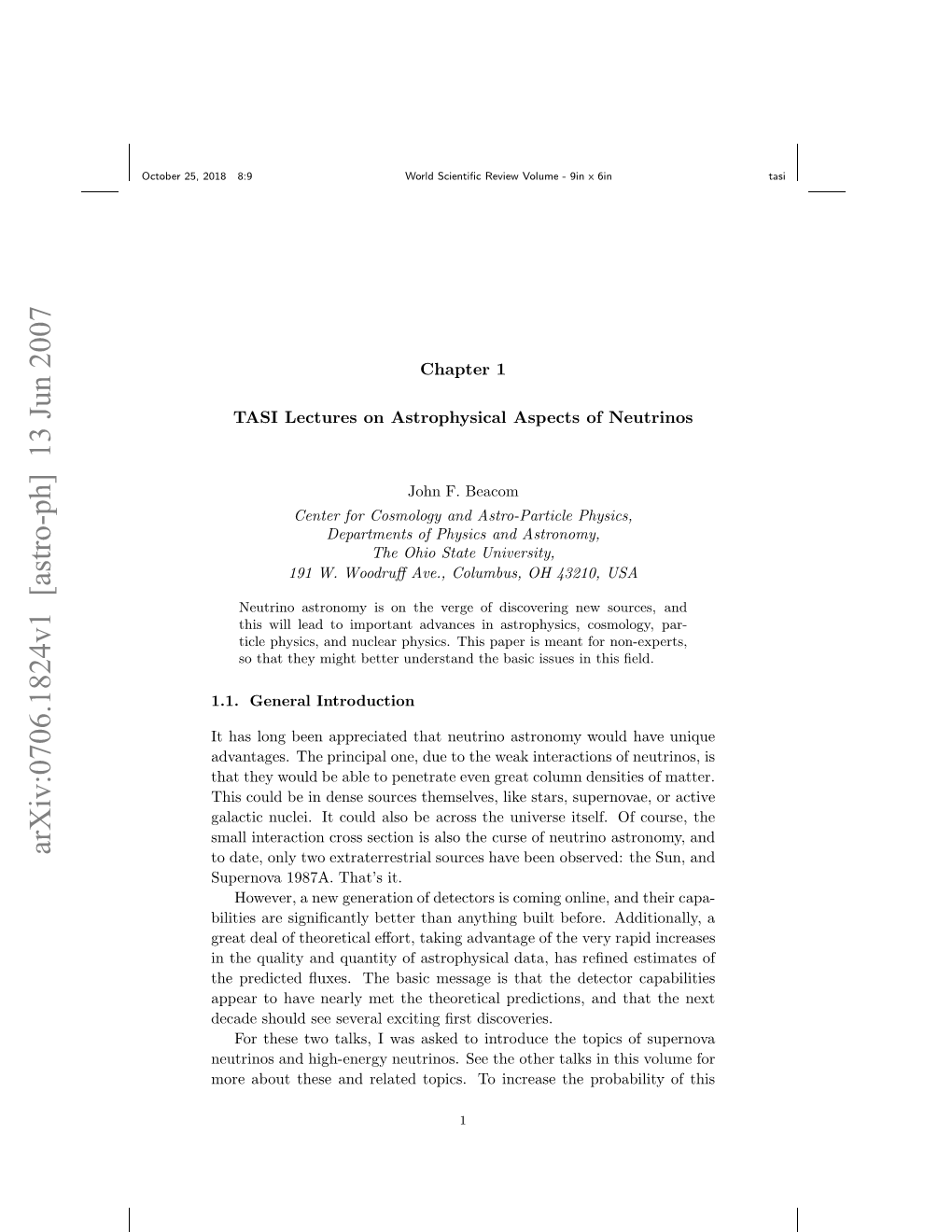 TASI Lectures on Astrophysical Aspects of Neutrinos 3
