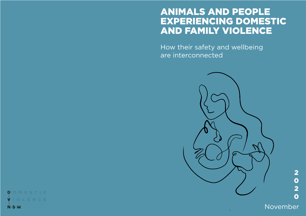 Animals and People Experiencing Domestic and Family Violence