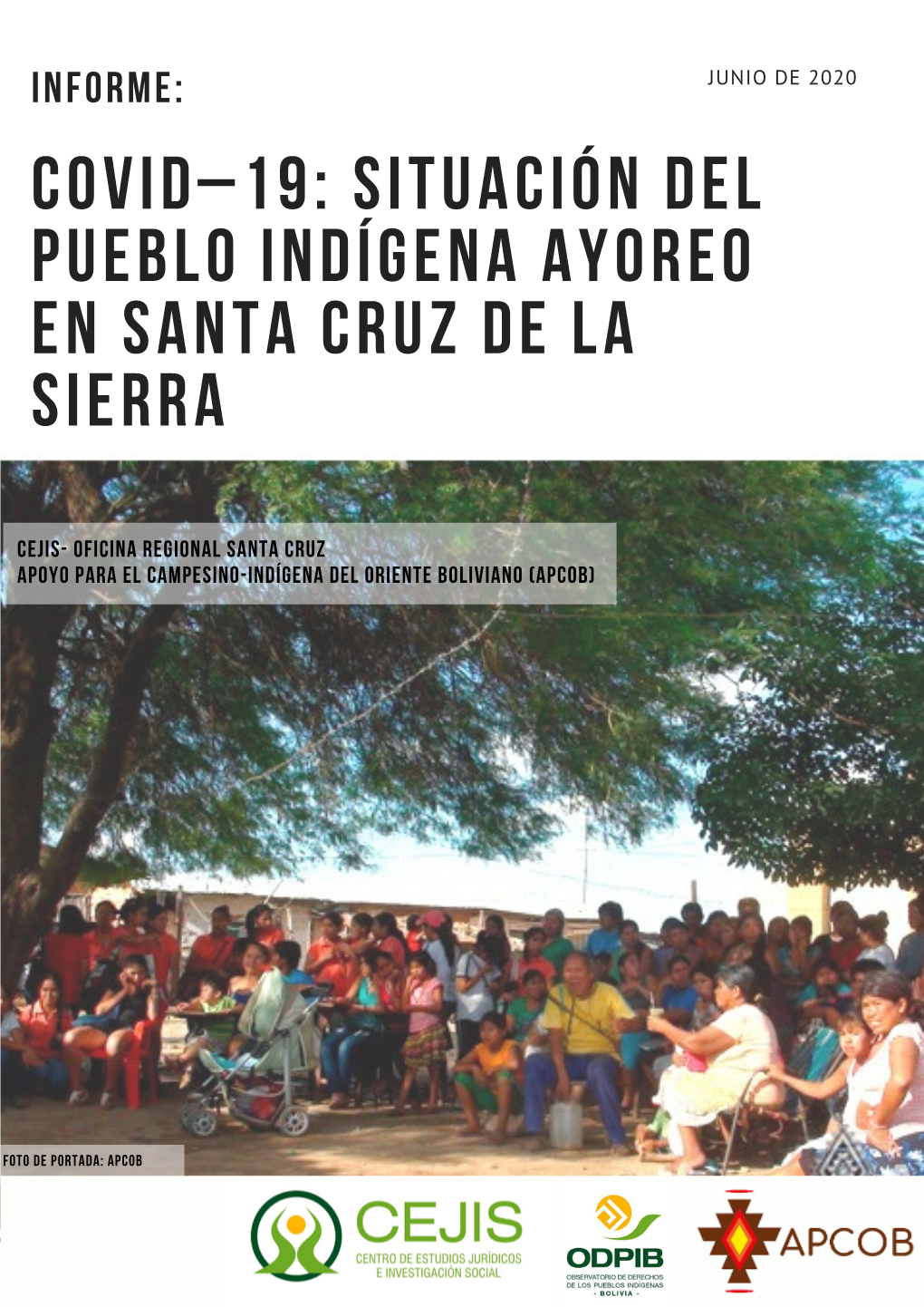 COVID-19. Situación Del Pueblo Indígena Ayoreo En Santa Cruz De