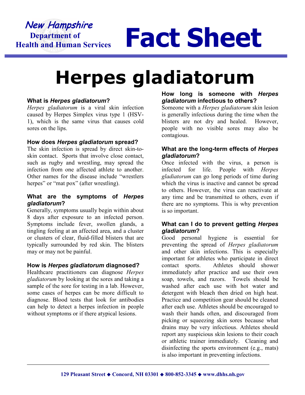 Herpes Gladiatorum