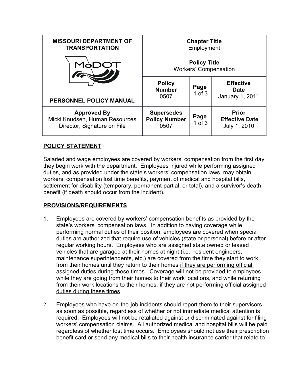 Missouri Department of Transportation s4