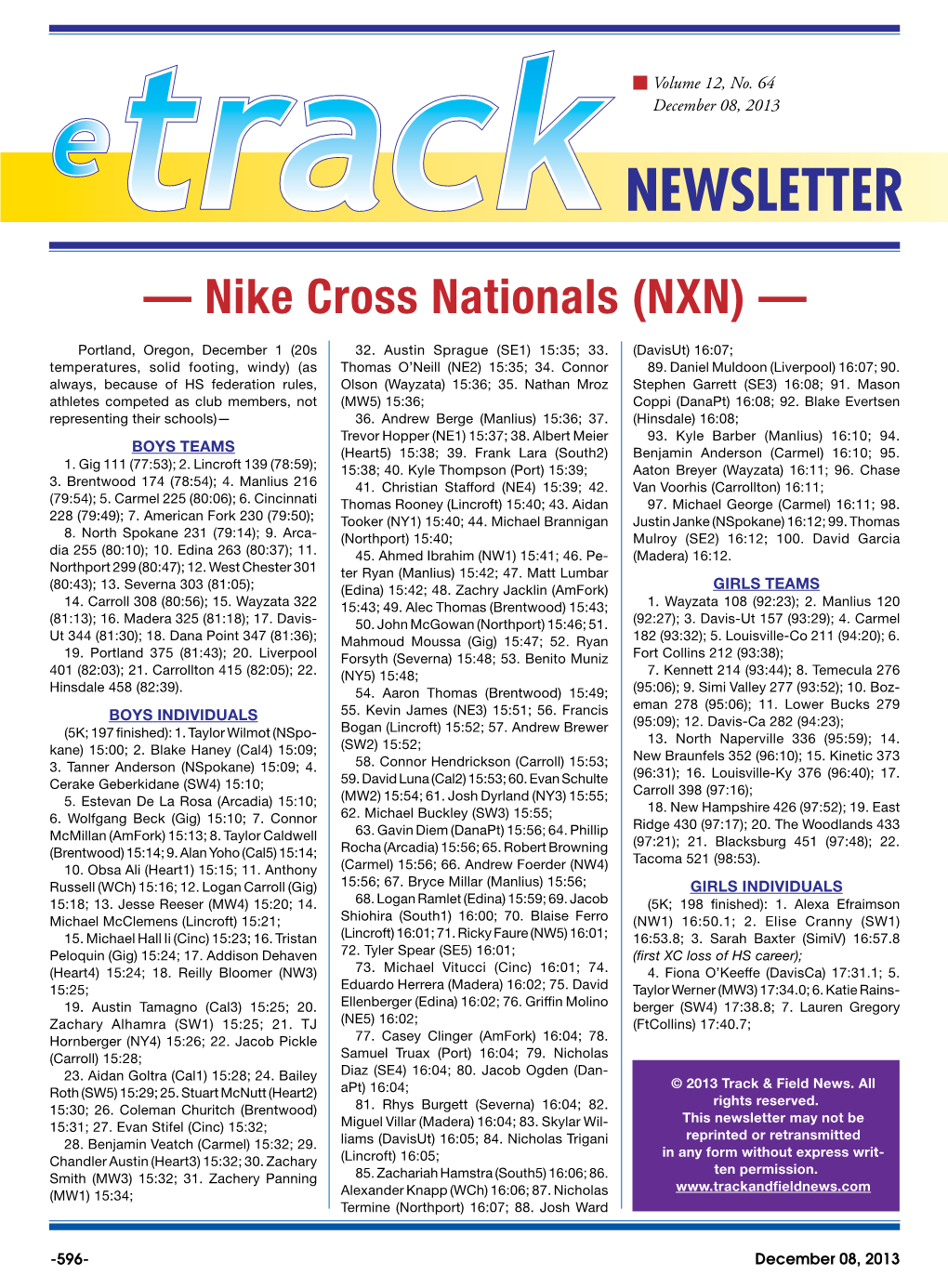 — Nike Cross Nationals (NXN) —