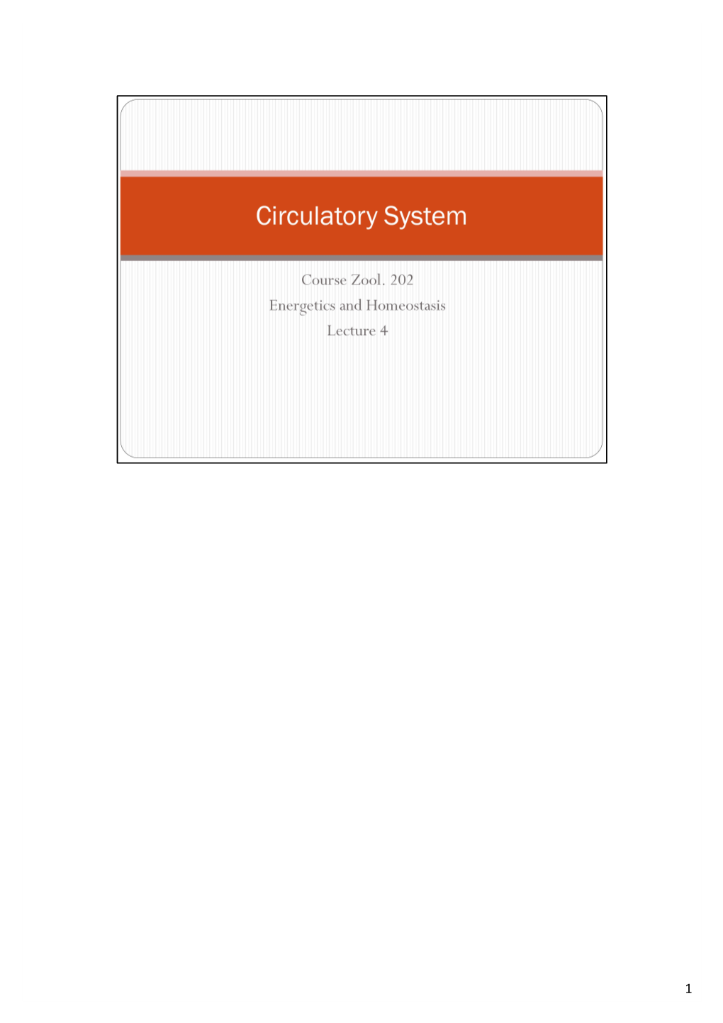 Introduction to Circulatory System by Dr. Istiak Mahfuz