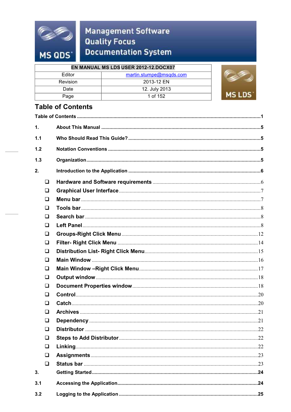 Table of Contents Table of Contents