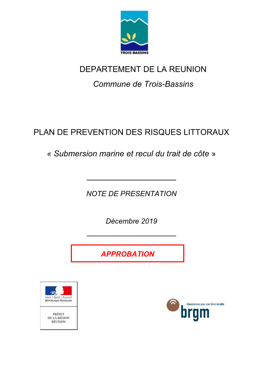 Note De Présentation PPRL Trois-Bassins Approuvé