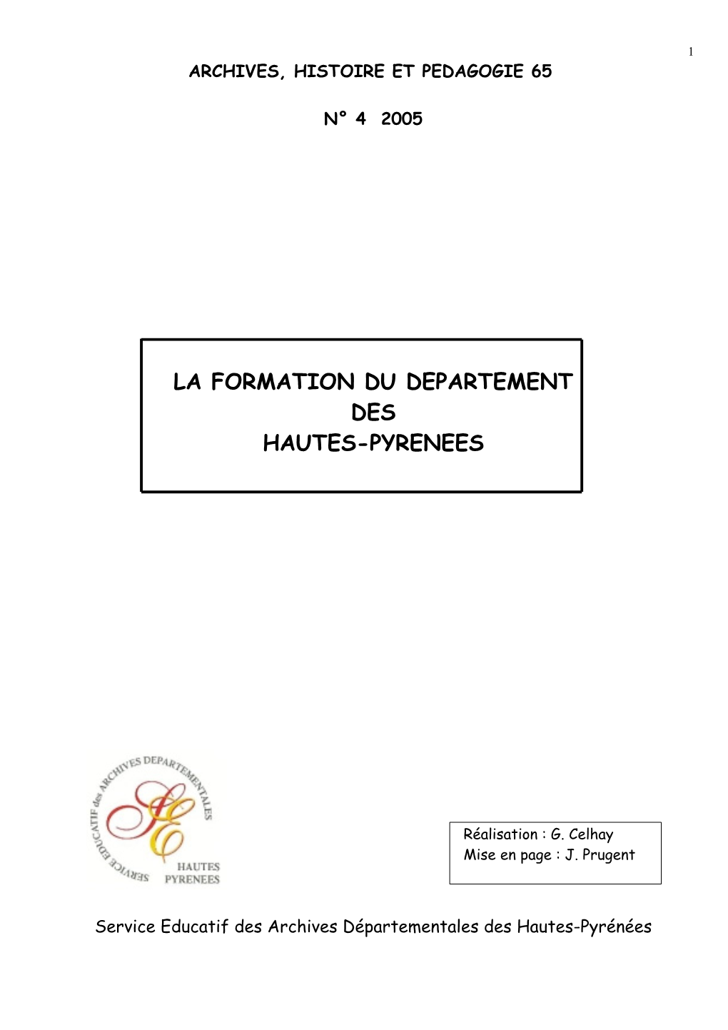 La Formation Du Departement Des Hautes Pyrenees