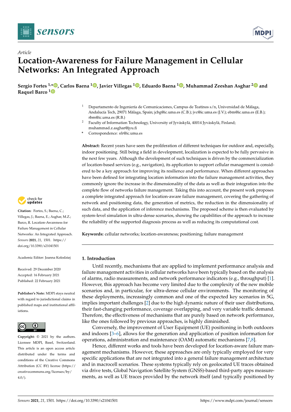 Location-Awareness for Failure Management in Cellular Networks: an Integrated Approach