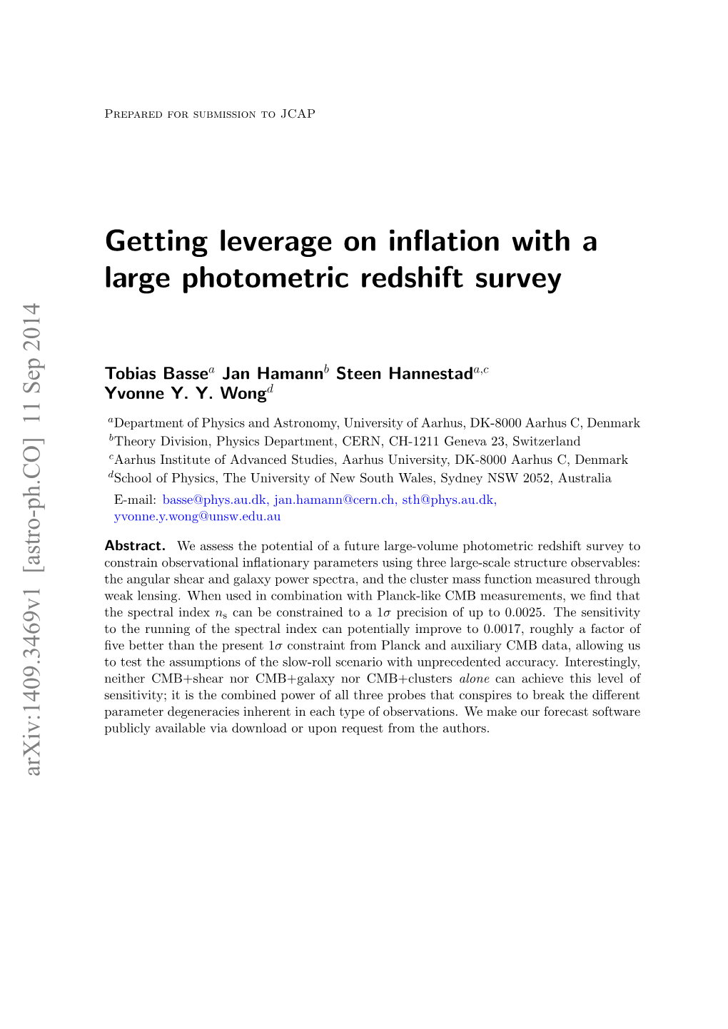 Getting Leverage on Inflation with a Large Photometric Redshift Survey