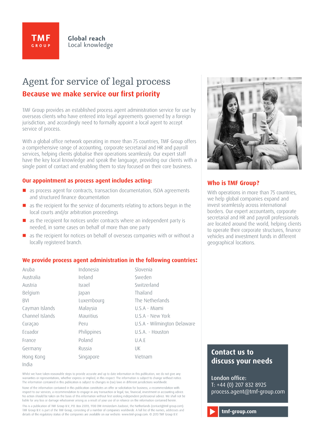 Agent for Service of Legal Process Because We Make Service Our First Priority